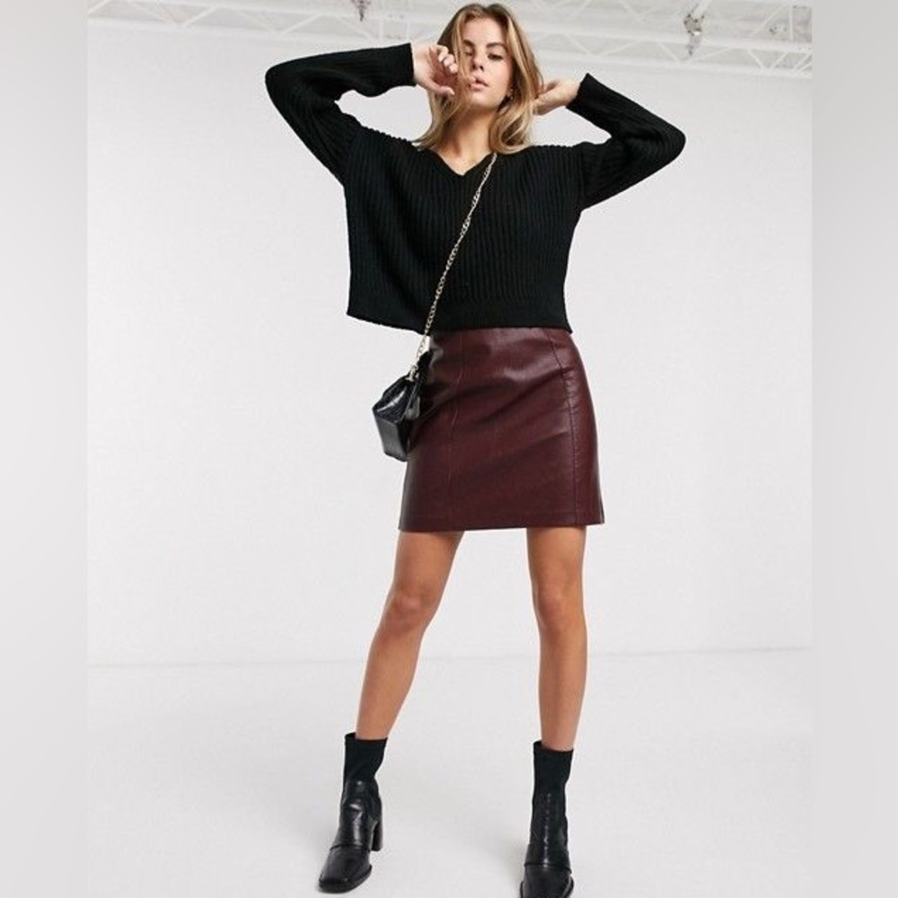 Joelle collection vegan leather skirt​​